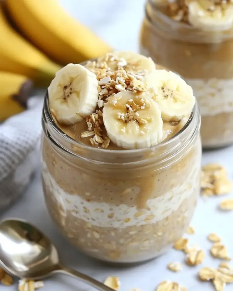 Homemade Peanut Butter Banana Overnight Oats photo