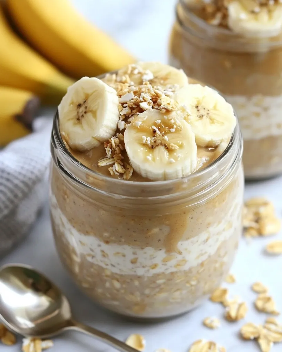 Homemade Peanut Butter Banana Overnight Oats photo