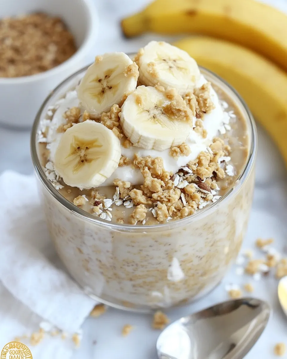 Easy Peanut Butter Banana Overnight Oats recipe photo