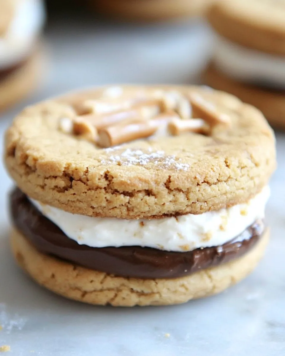 Homemade Peanut Butter Cookie Smores photo