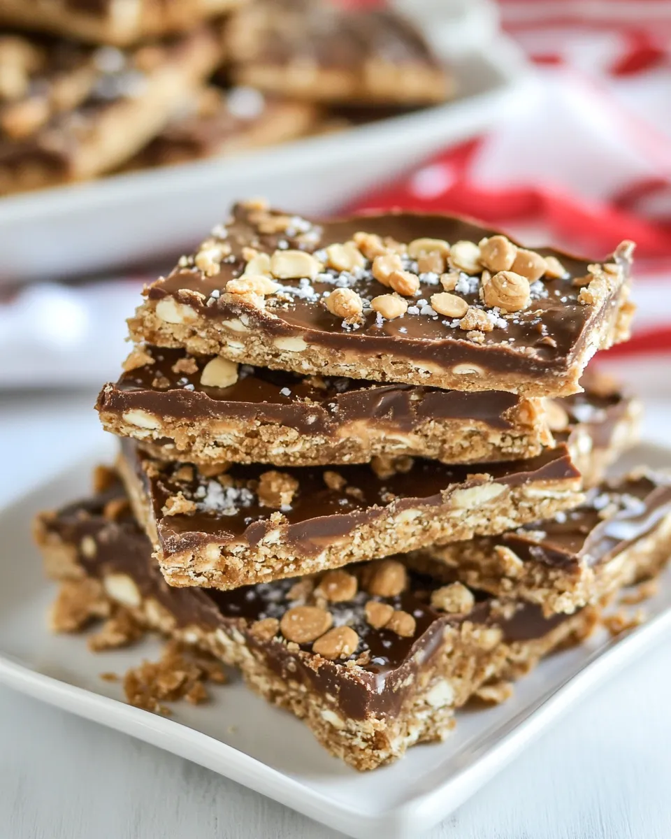 Homemade Peanut Butter Graham Cracker Toffee Recipe photo