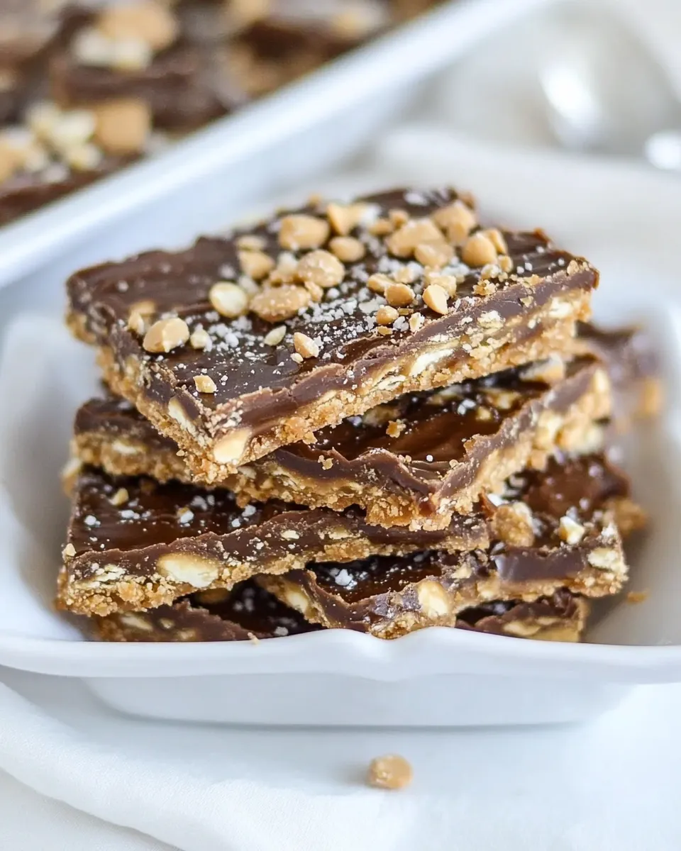 Easy Peanut Butter Graham Cracker Toffee Recipe image