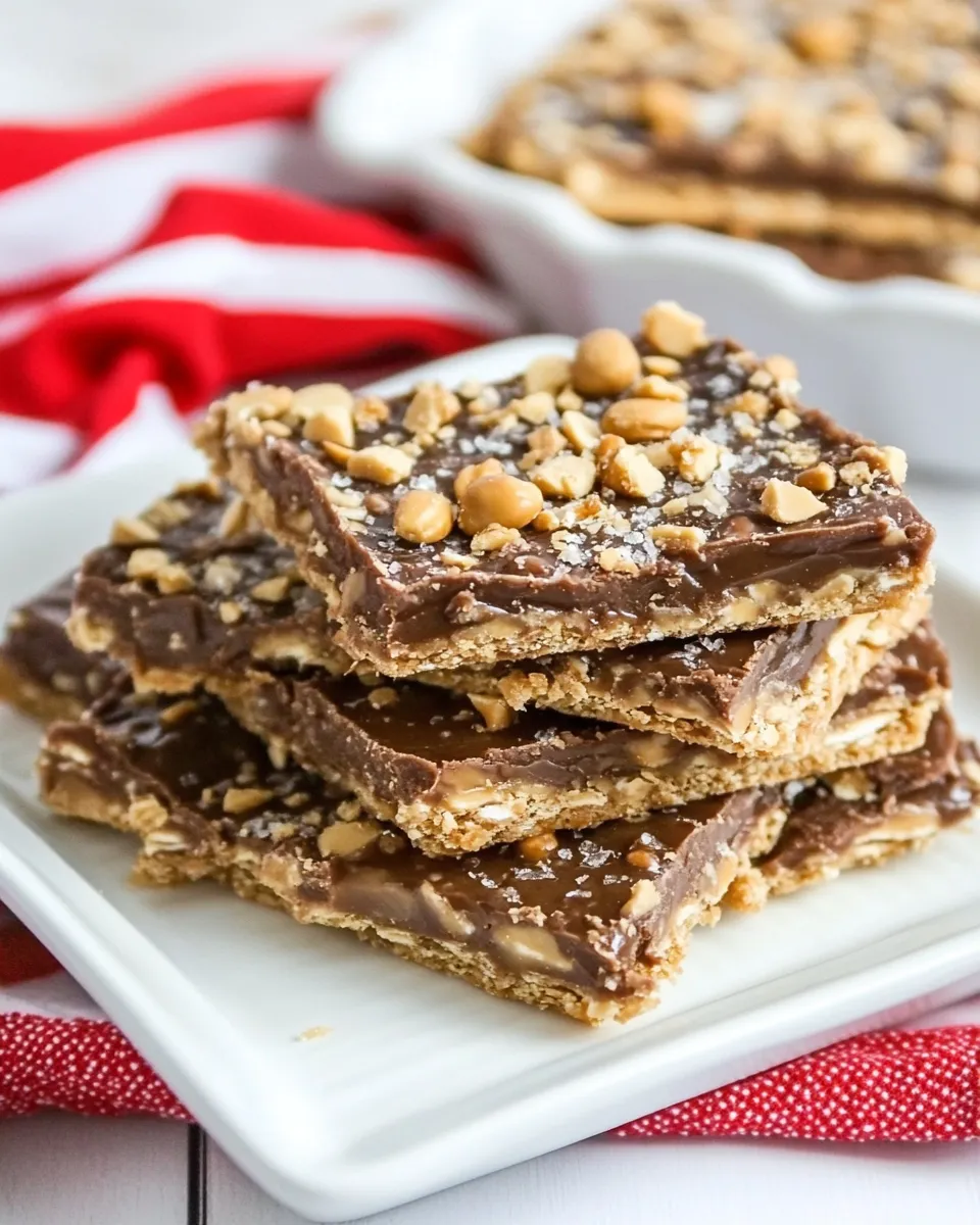 Delicious Peanut Butter Graham Cracker Toffee Recipe dish photo