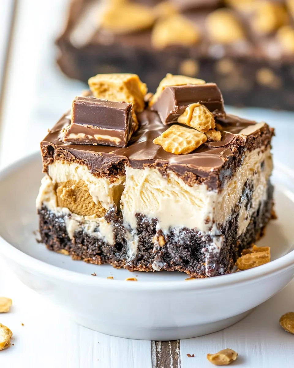 Easy Peanut Butter Ice Cream Brownies recipe photo