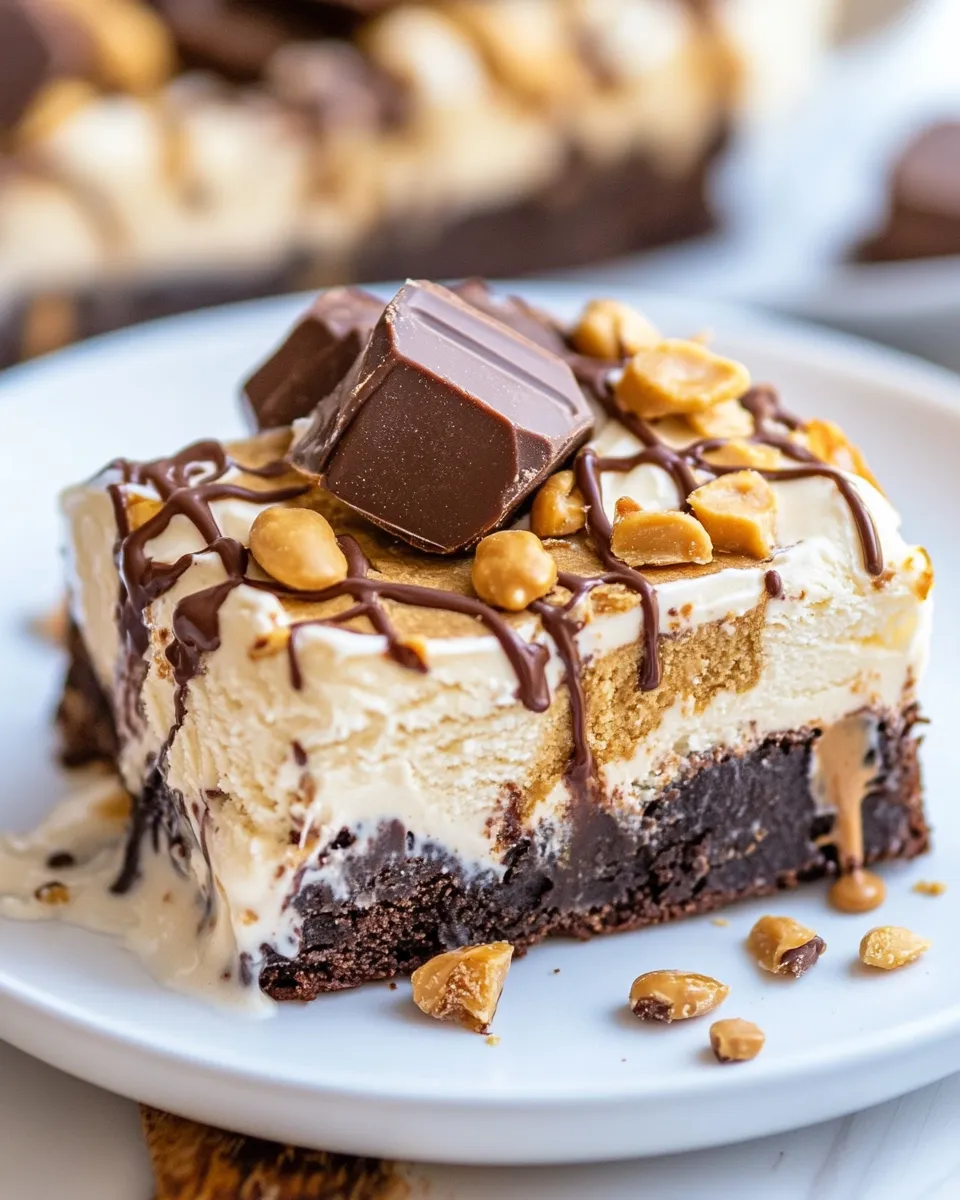 Classic Peanut Butter Ice Cream Brownies dish photo