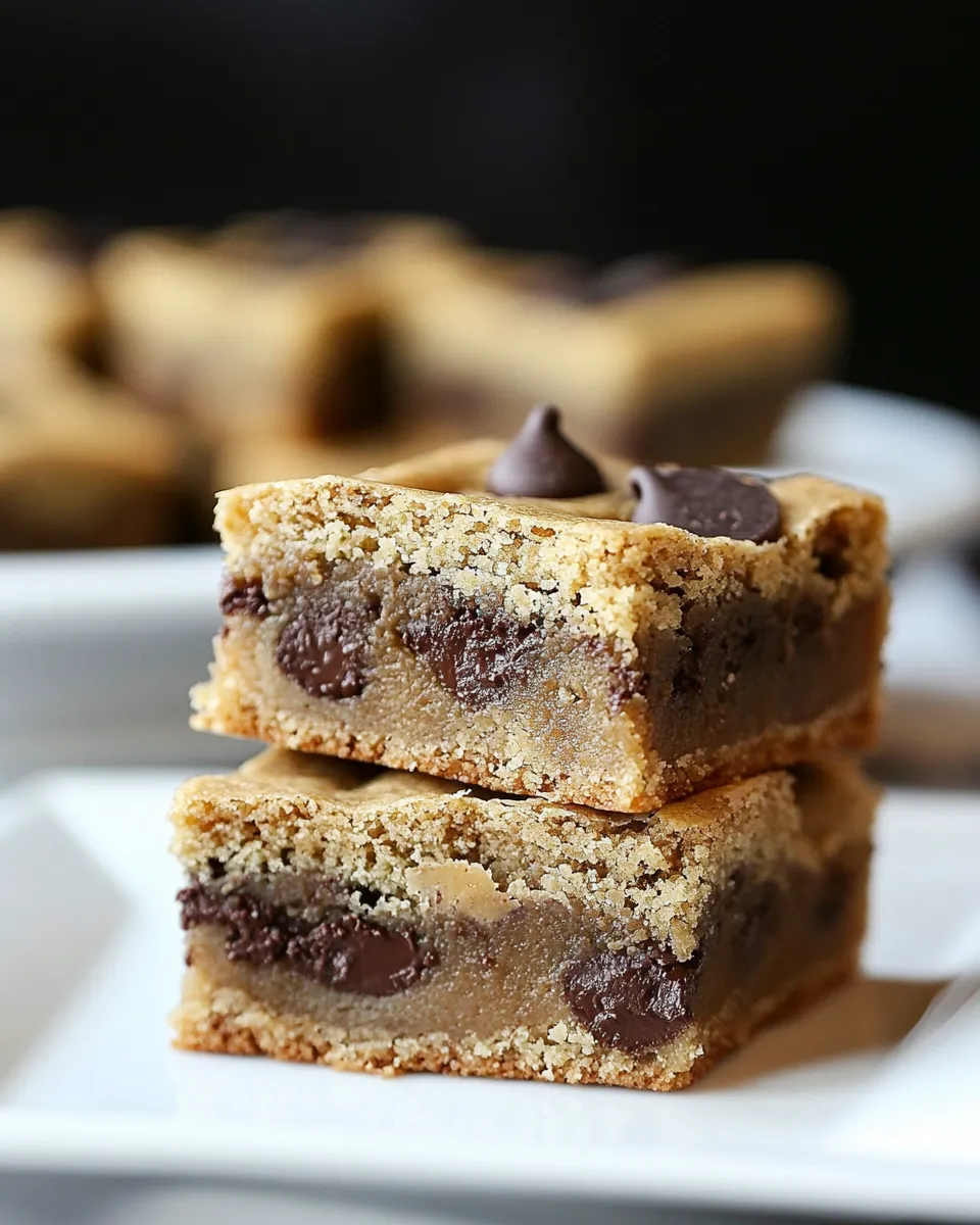 Homemade Peanut Butter Stuffed Chocolate Chip Cookie Bars photo