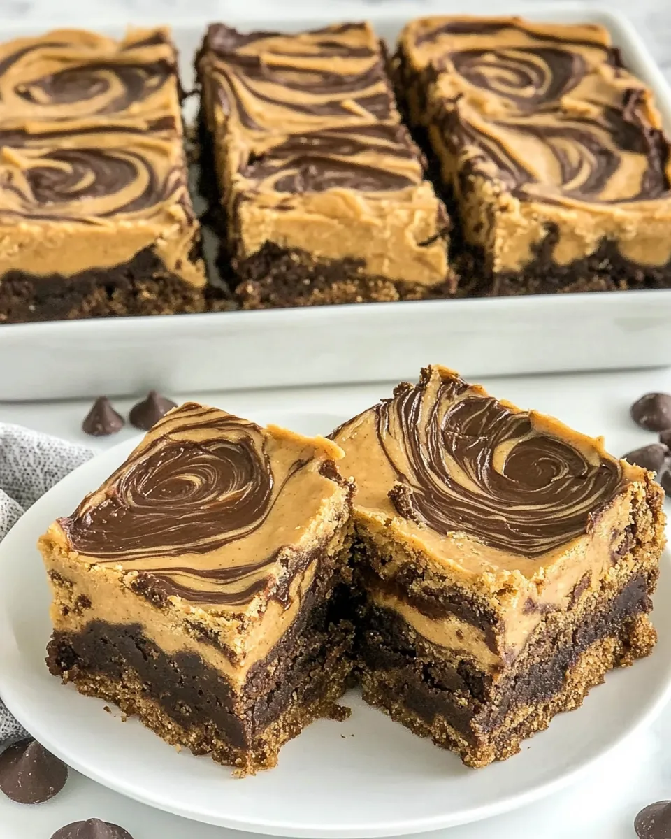 Easy Peanut Butter Swirl Bars recipe photo