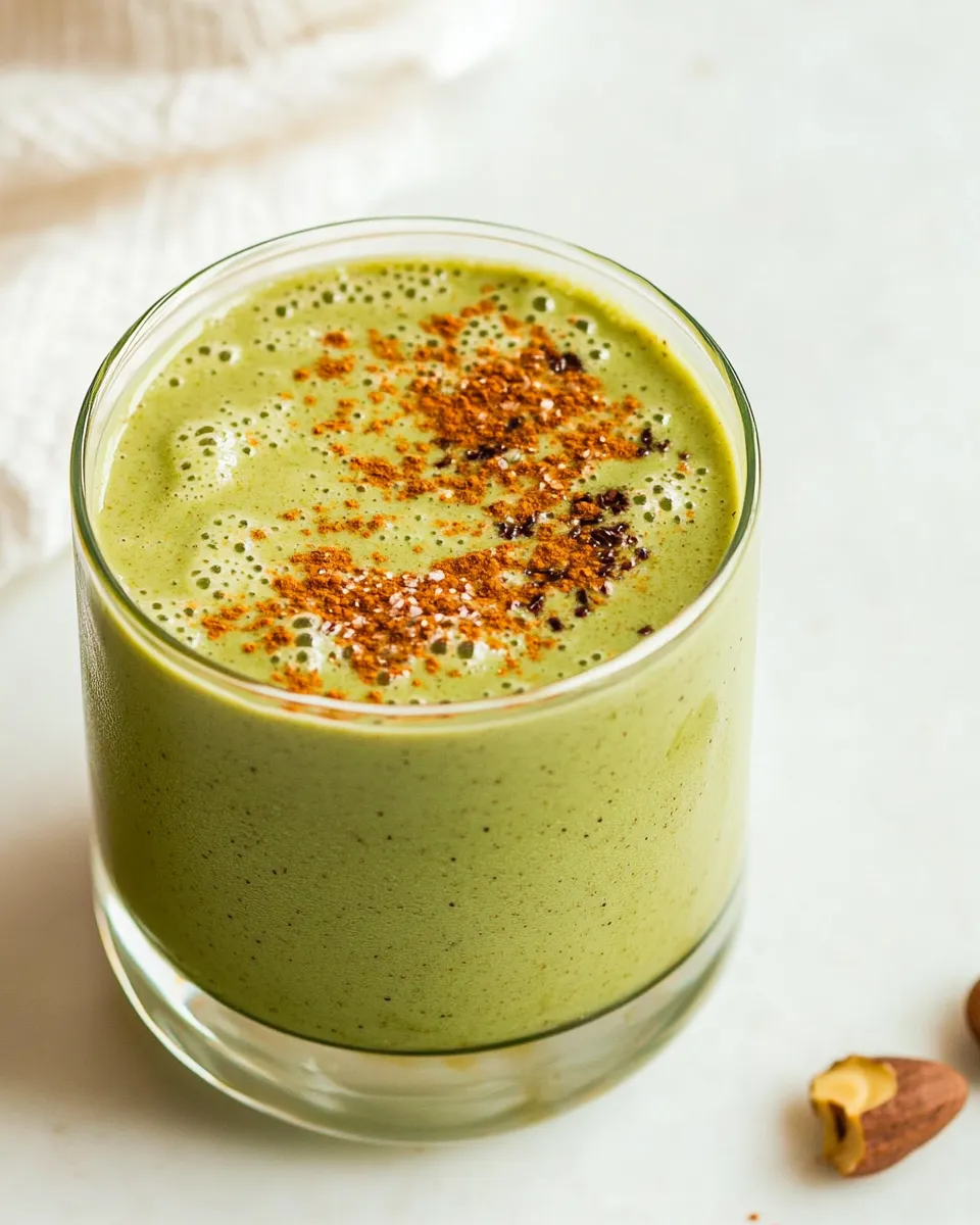 Healthy Peanut Butter Vanilla Green Smoothie recipe photo