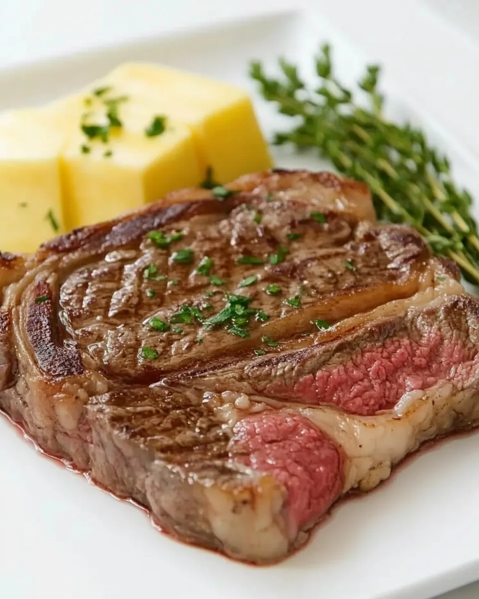 Delicious Perfect Ribeye Steak shot