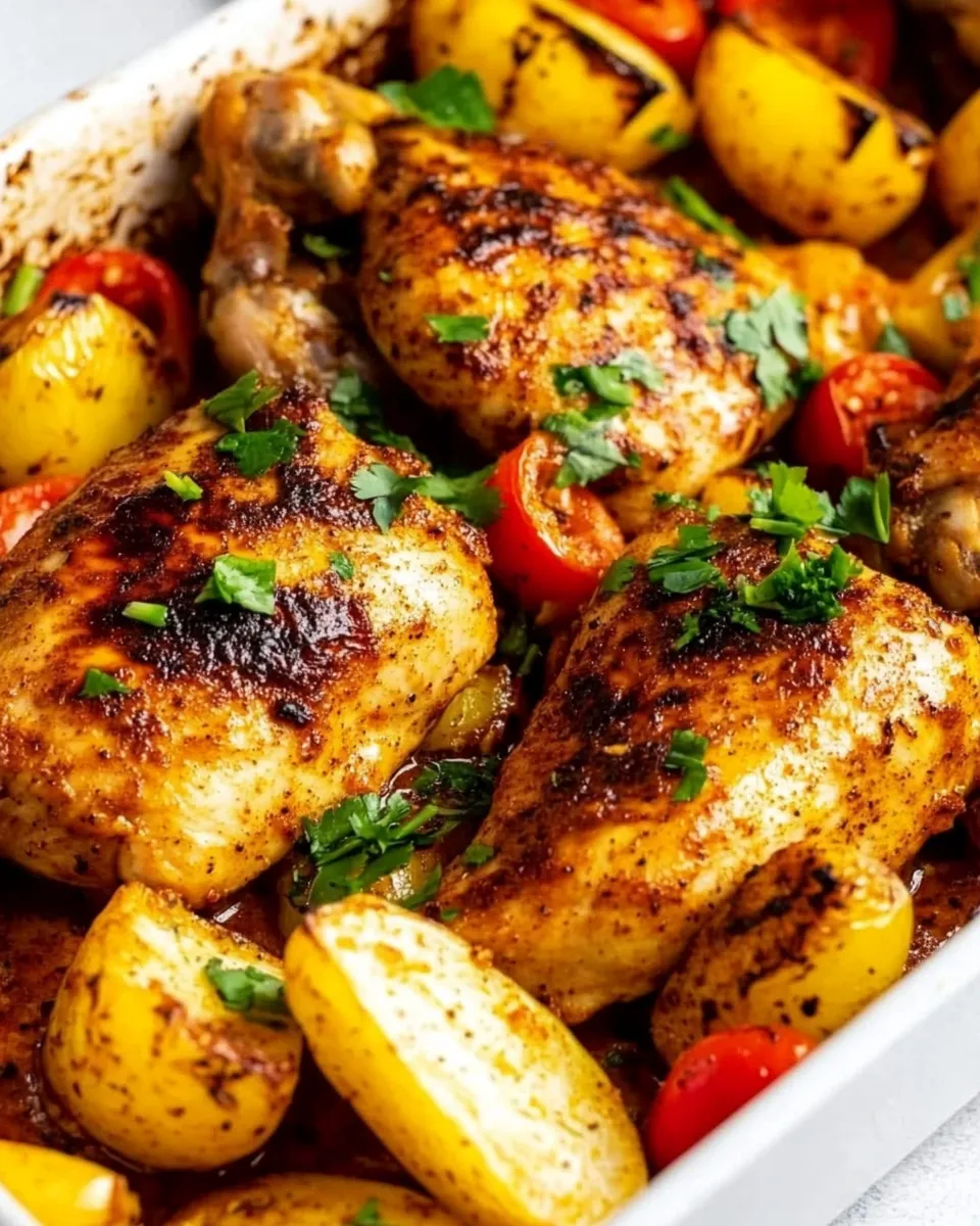 Homemade Peri Peri Chicken Tray Bake photo