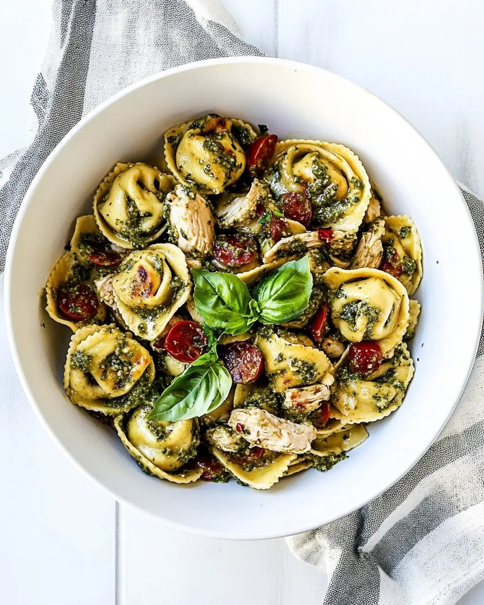 Easy Pesto Chicken Tortellini photo
