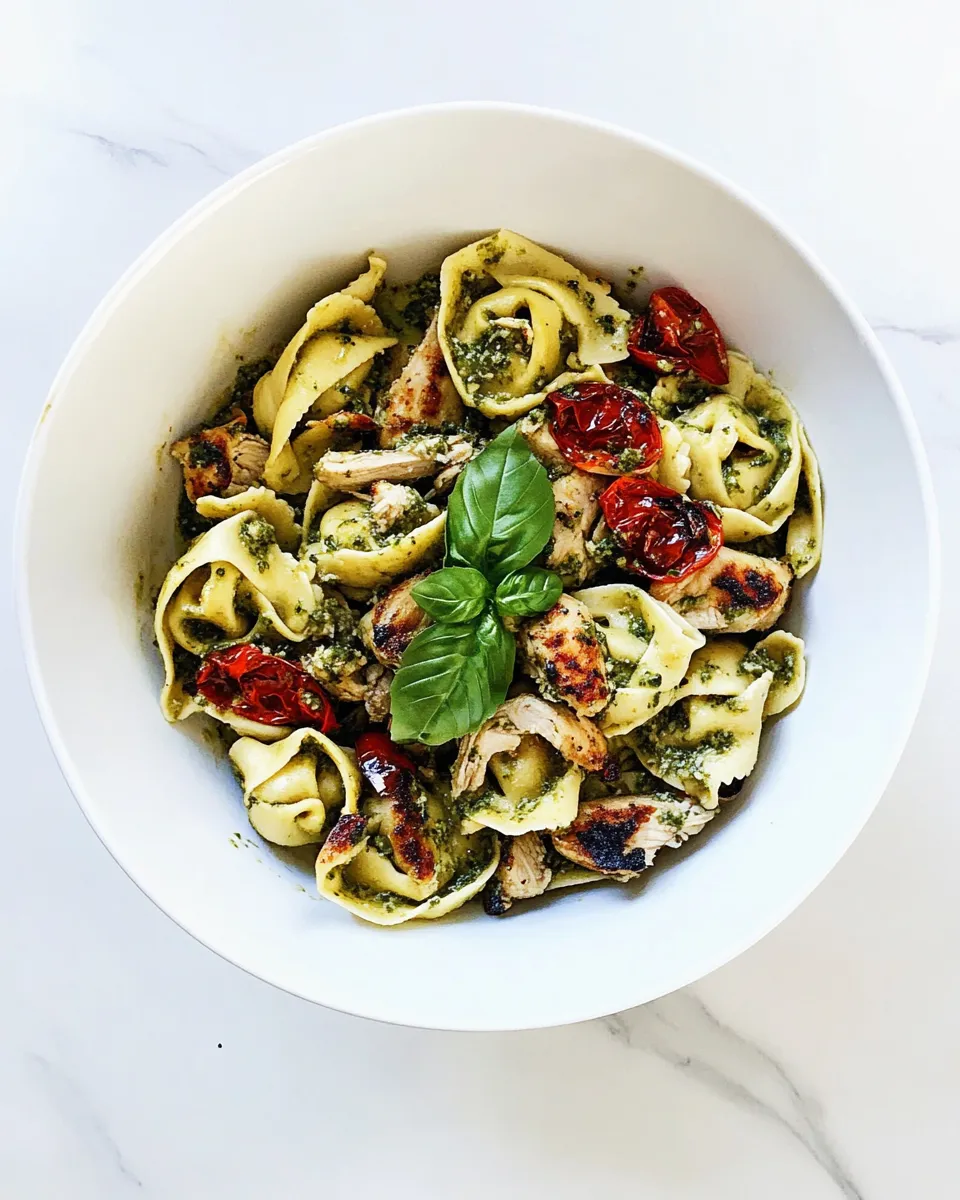 Delicious Pesto Chicken Tortellini image