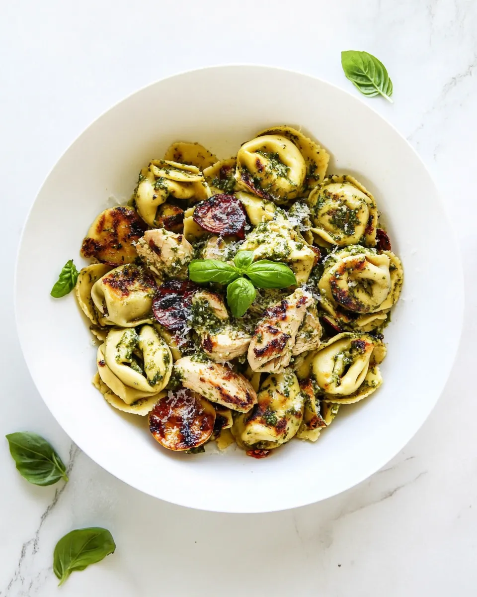 Homemade Pesto Chicken Tortellini recipe photo