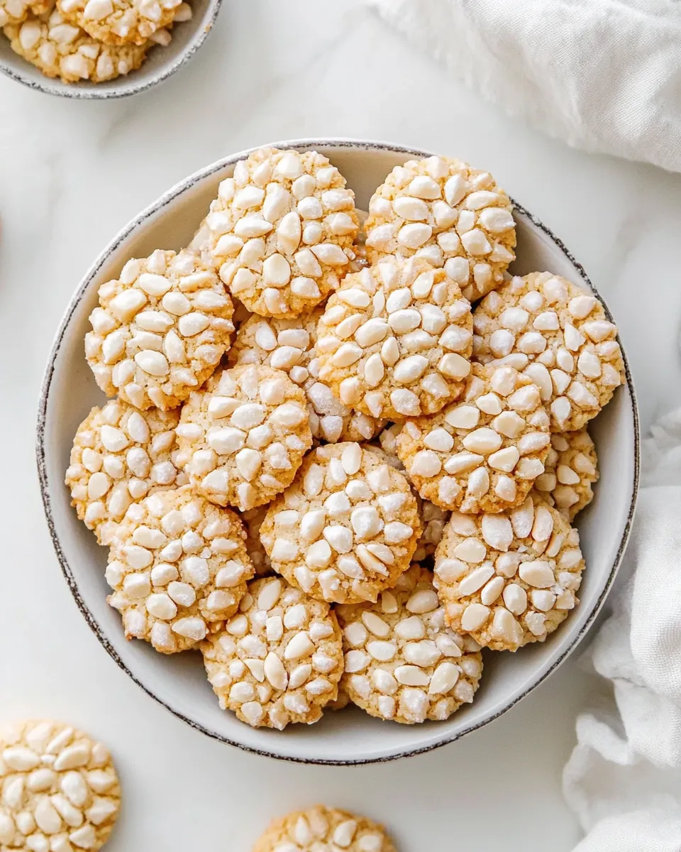 Easy Pignoli Cookies (Almond Cookies) recipe photo
