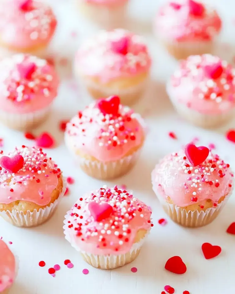 Homemade Pink Mini Muffins photo