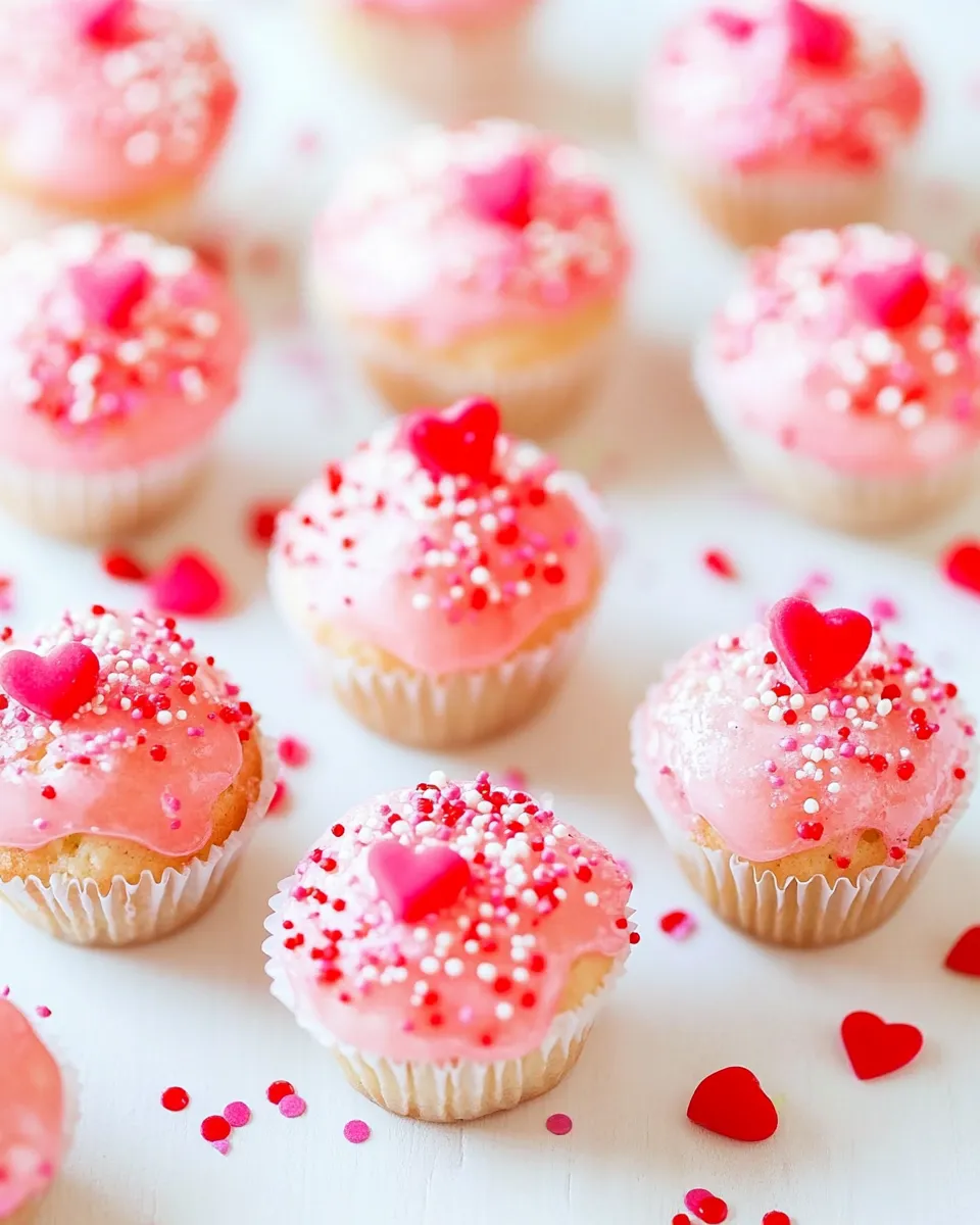 Homemade Pink Mini Muffins photo