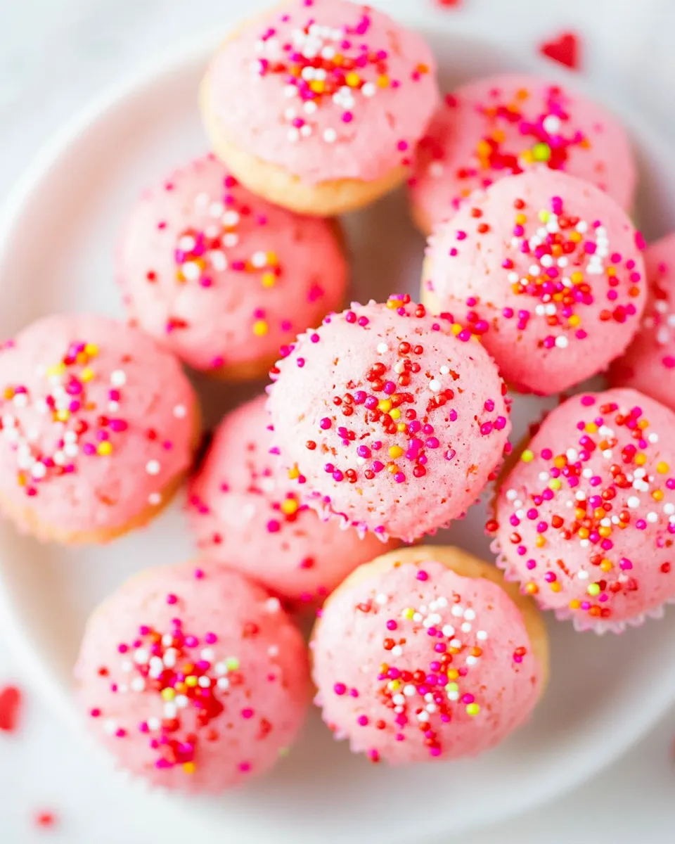Delicious Pink Mini Muffins image