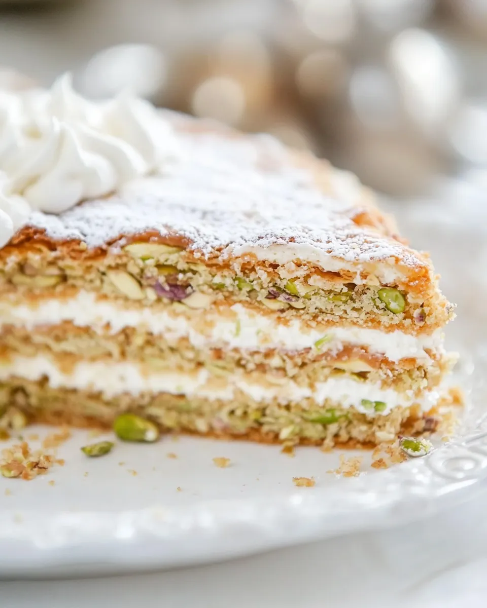 Classic Pistachio Crpe Cake image