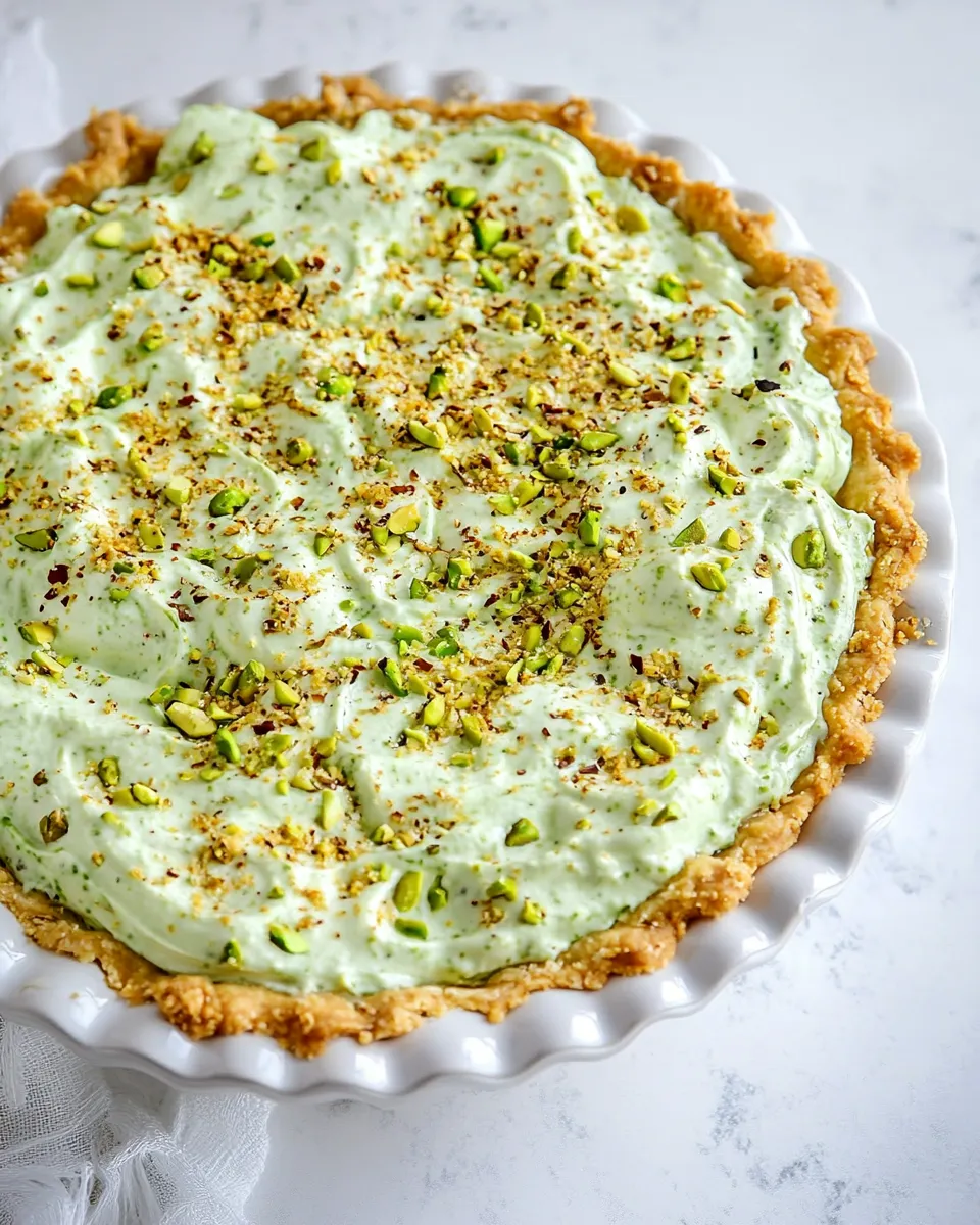 Delicious Pistachio Pie (Watergate Pie) shot