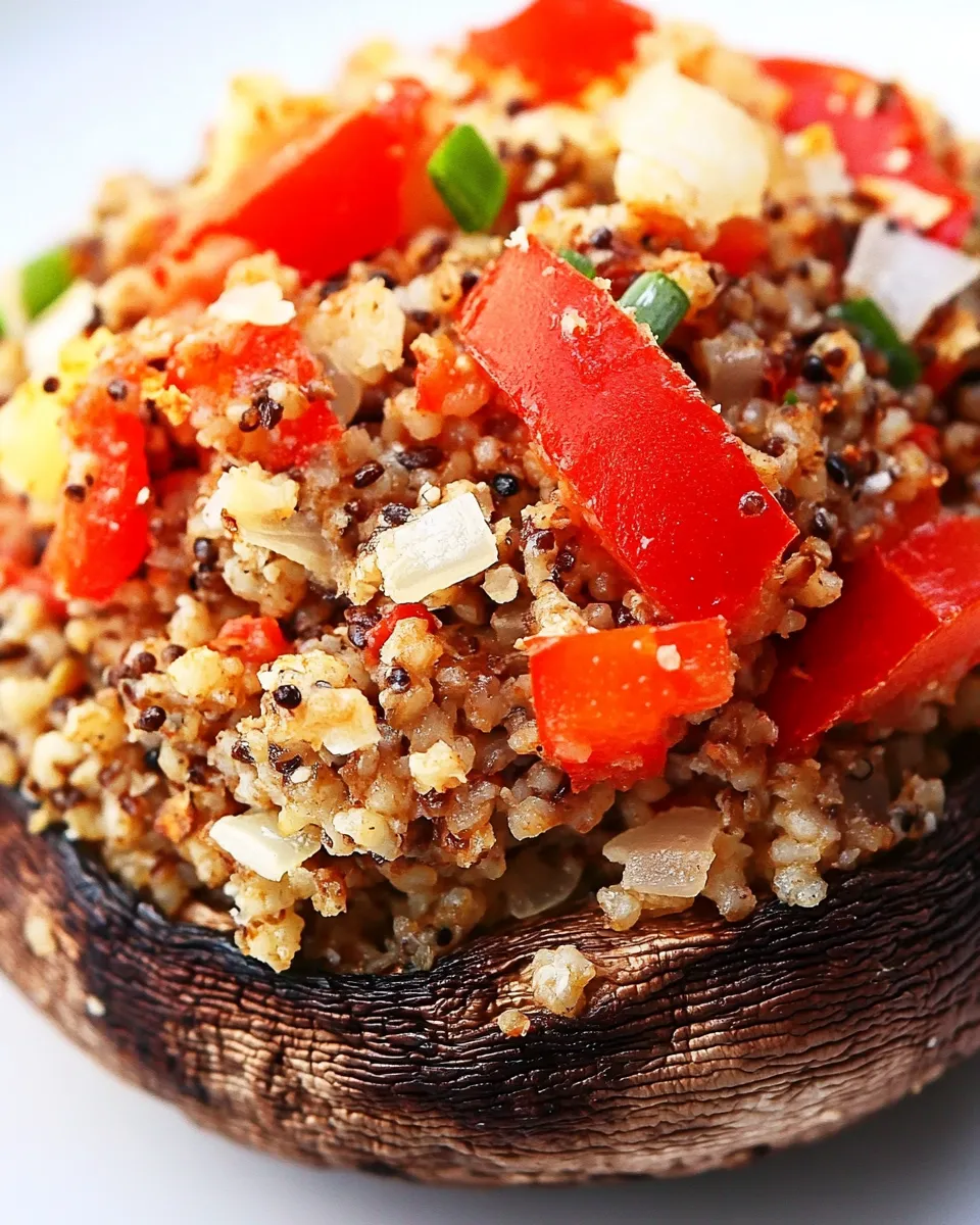 Healthy Quinoa Stuffed Portobello Mushrooms recipe photo