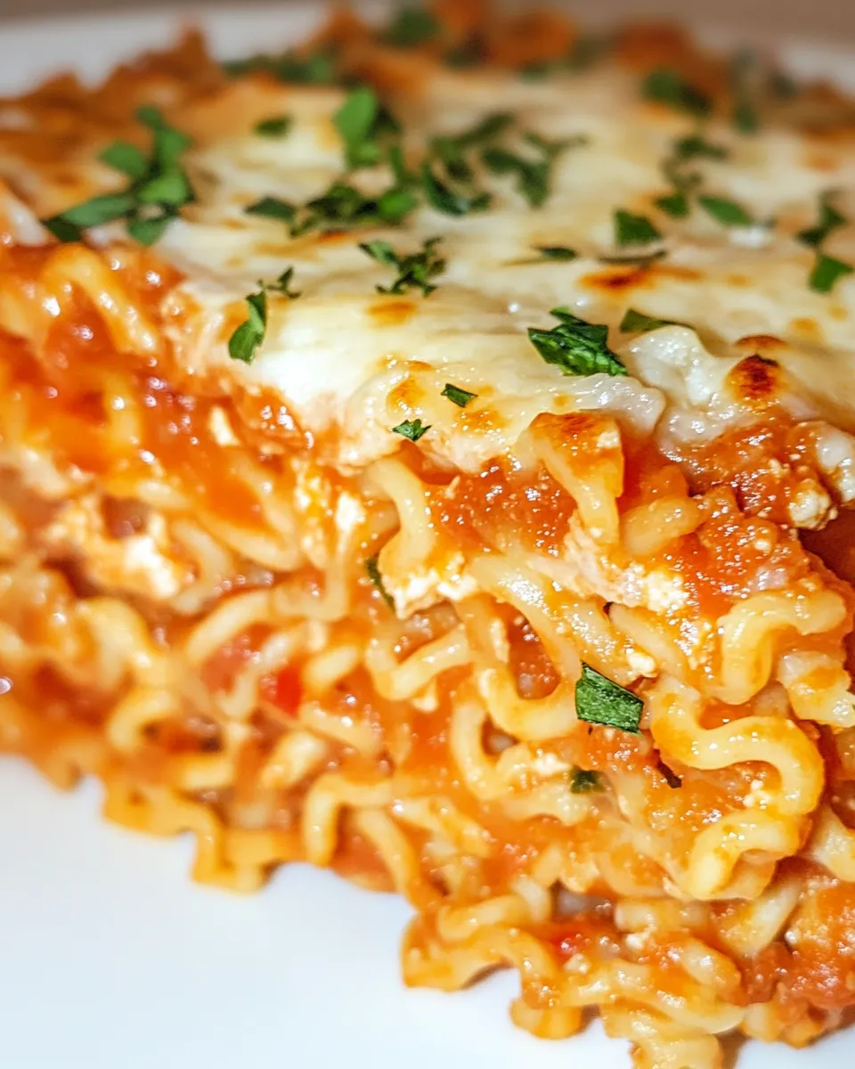 Easy Ramen Lasagna recipe photo