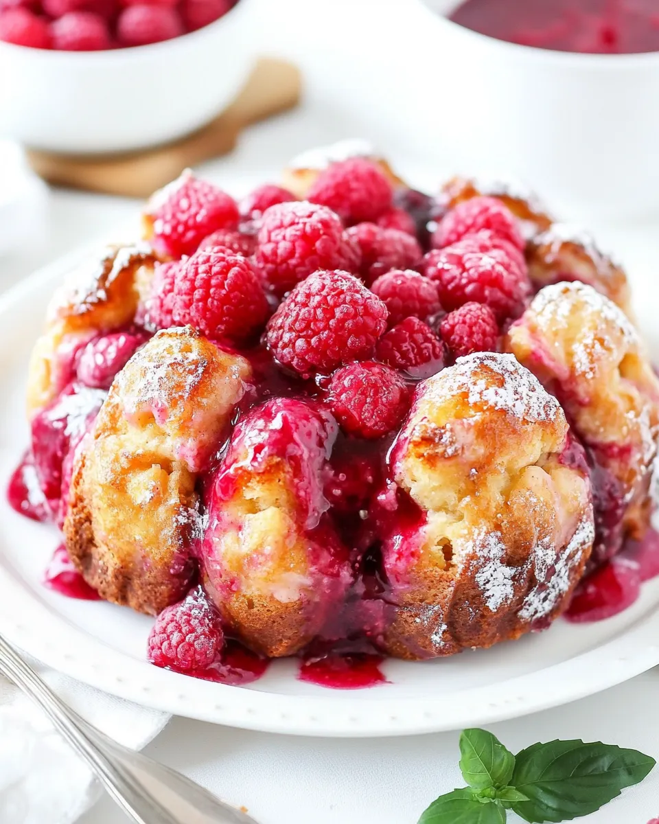 Easy Raspberry Cheesecake Monkey Bread recipe photo