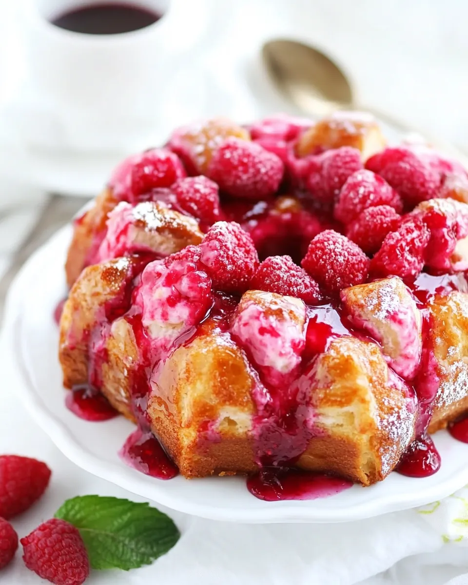 Sweet Raspberry Cheesecake Monkey Bread dish photo