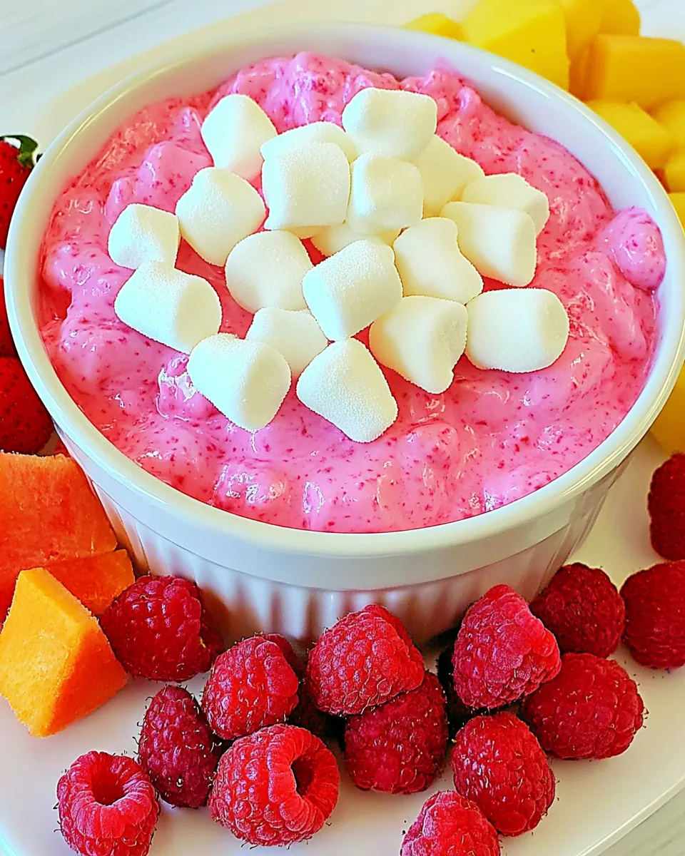 Classic Raspberry Marshmallow Fruit Dip image