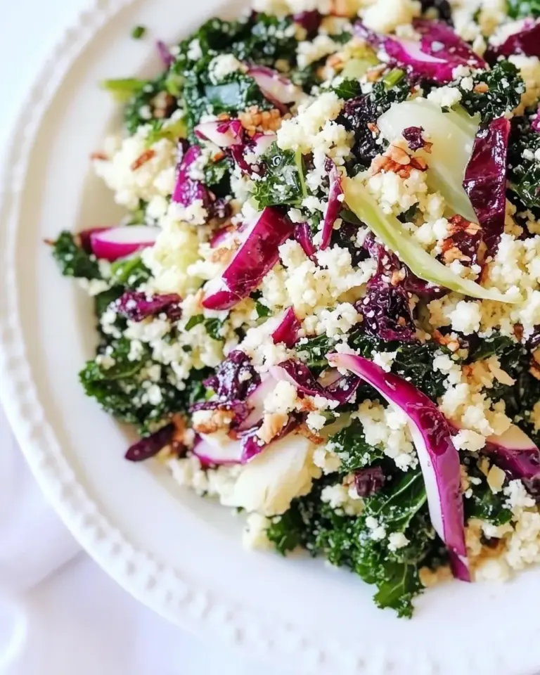 Easy Raw Cauliflower Couscous with Kale and Cabbage photo