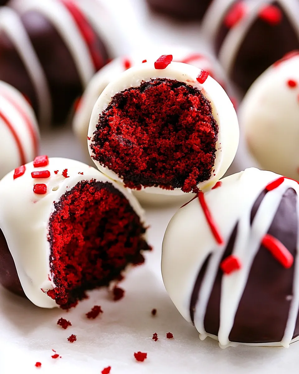Delicious Red Velvet Cake Truffles shot