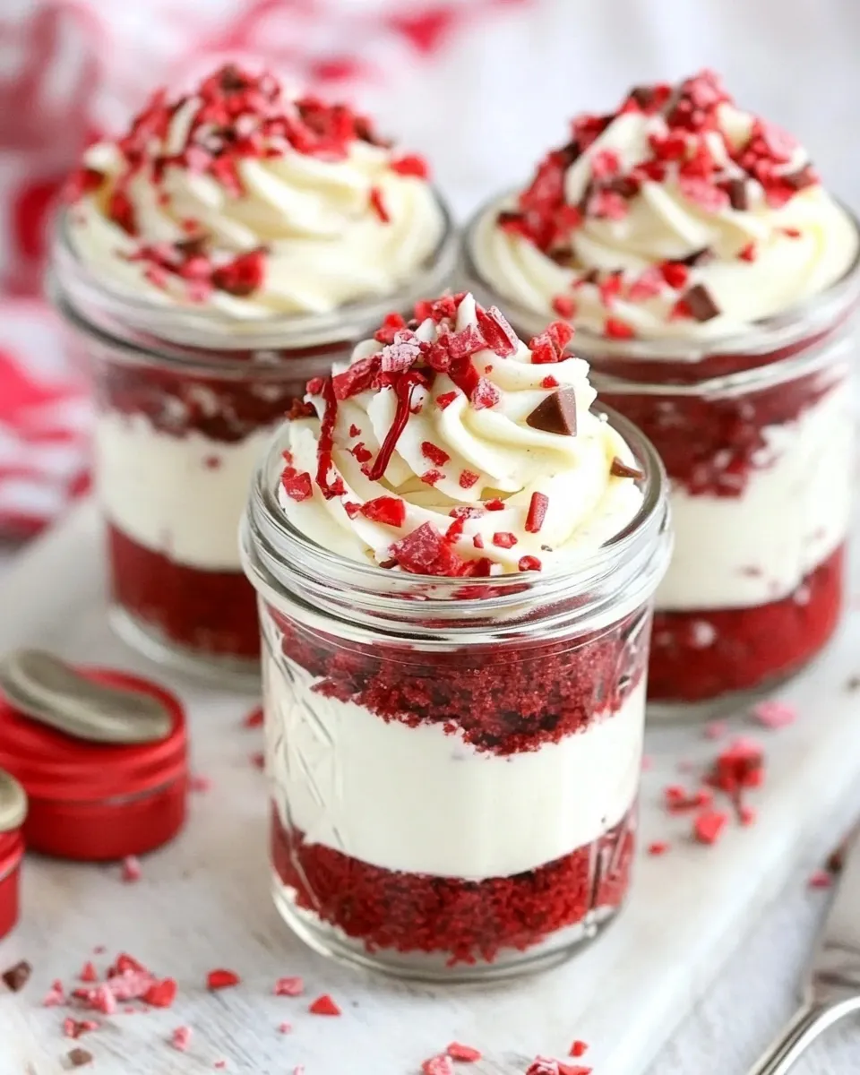 Easy Red Velvet Cupcakes In A Jar recipe photo