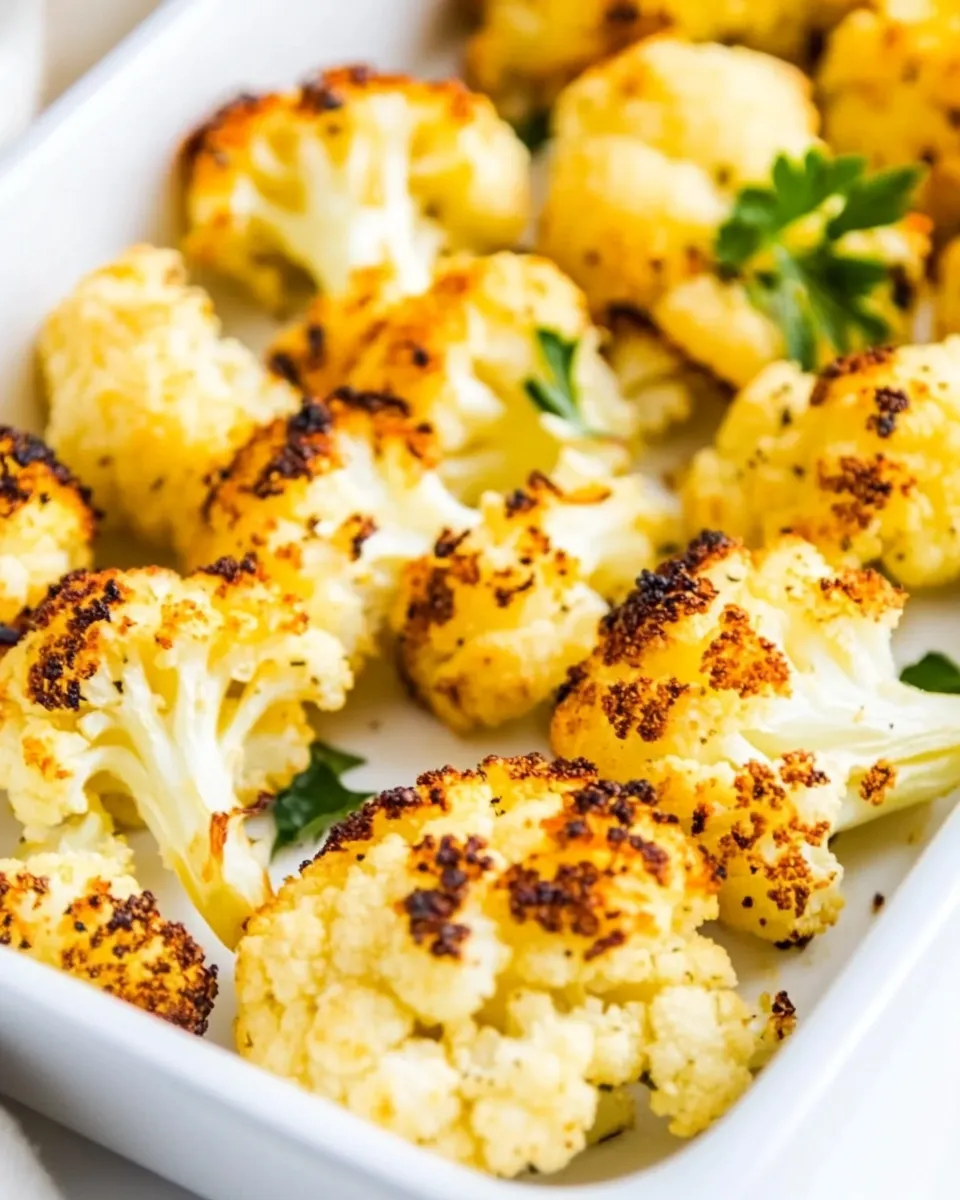 Homemade Roasted Cauliflower with Creamy Parmesan Dip photo