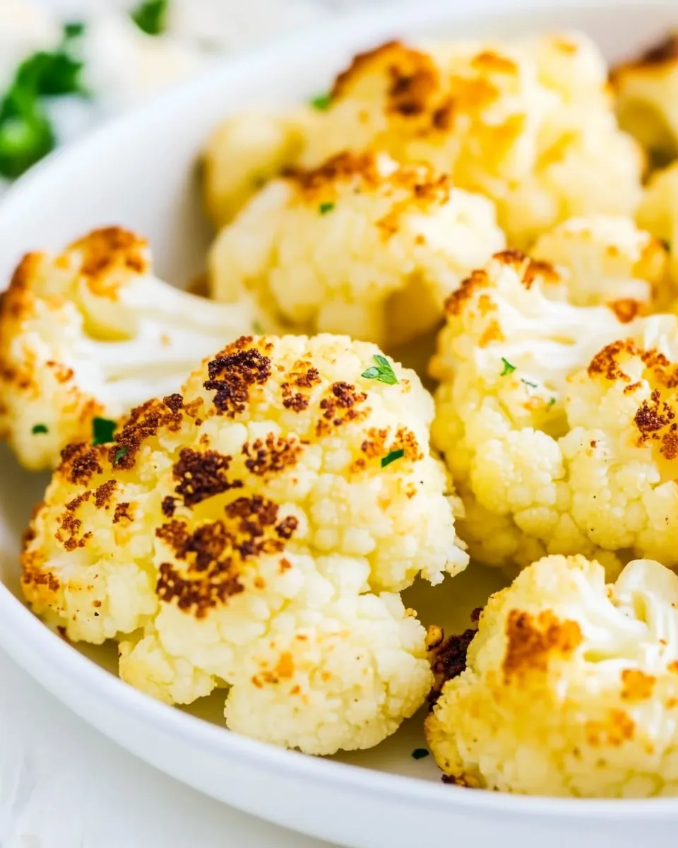 Savory Roasted Cauliflower with Creamy Parmesan Dip image