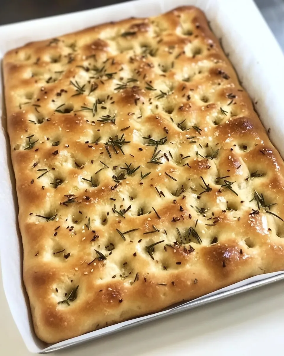 Easy Roasted Garlic Focaccia with Rosemary recipe photo