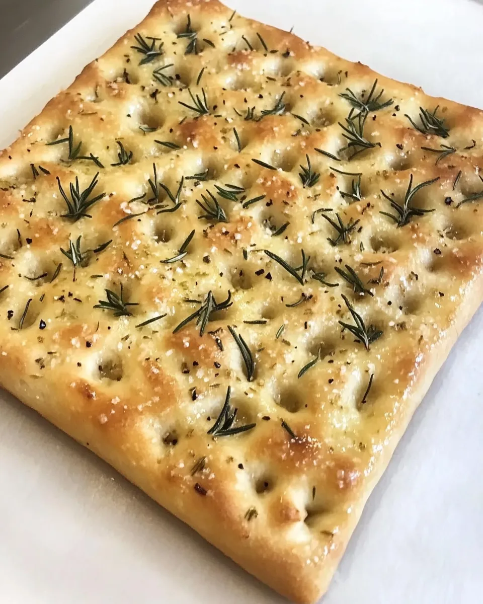 Savory Roasted Garlic Focaccia with Rosemary dish photo