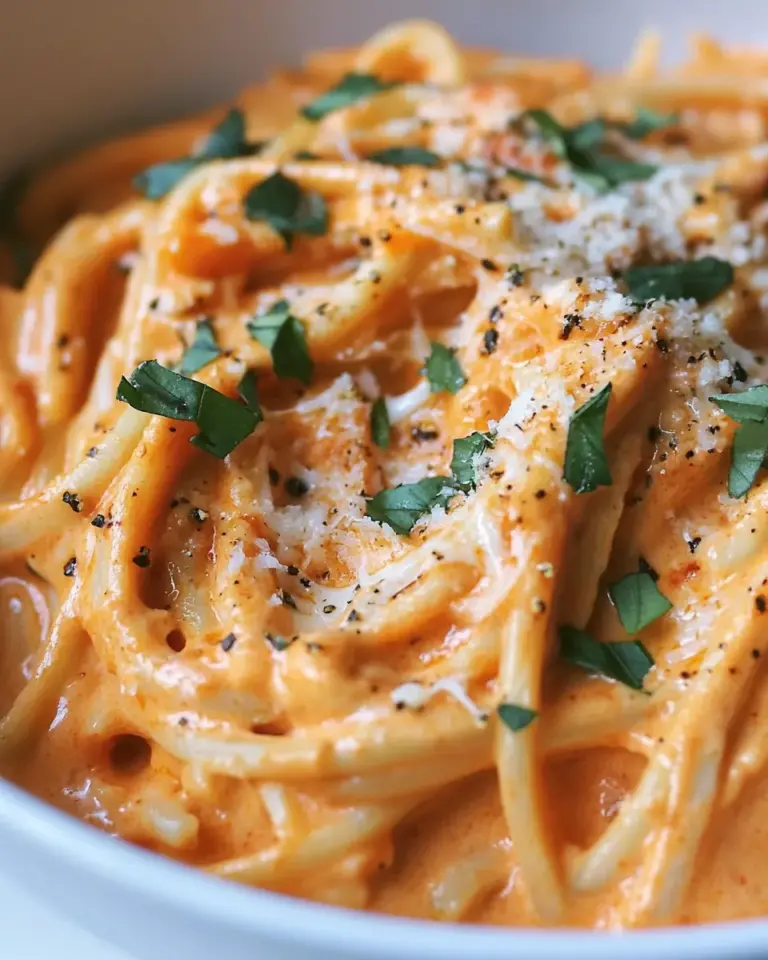 Easy Roasted Red Pepper & Goat Cheese Alfredo photo
