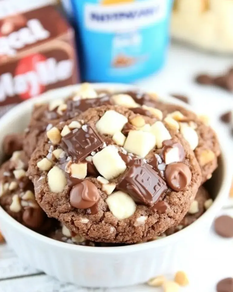 Homemade Rocky Road Nutella Pudding Cookies photo