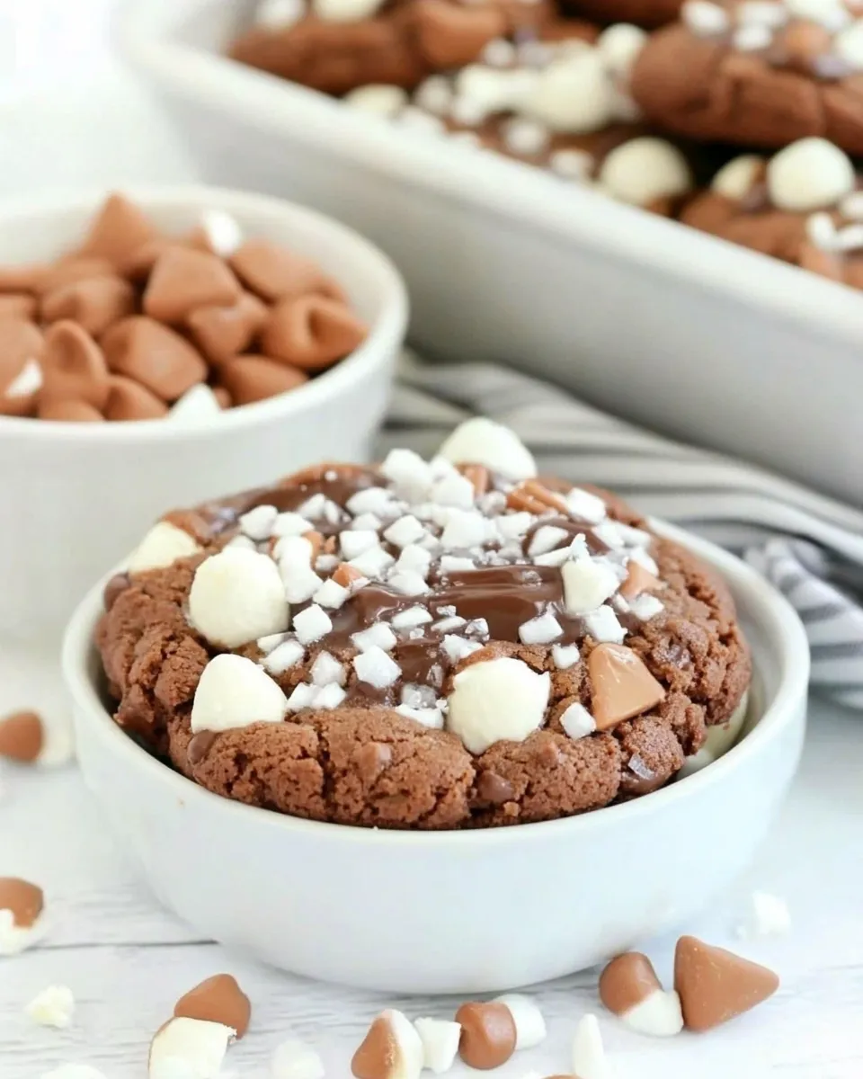 Classic Rocky Road Nutella Pudding Cookies image