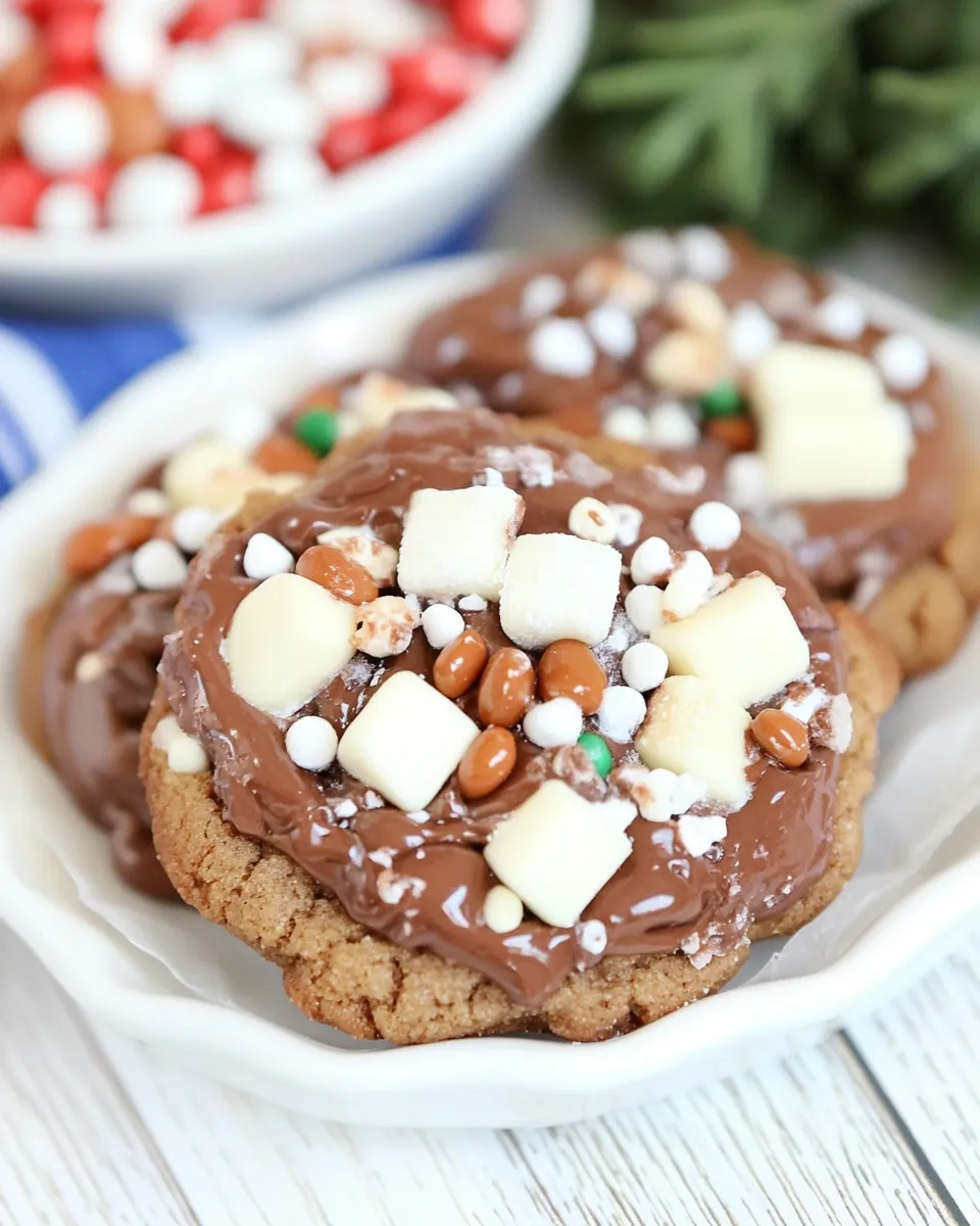 Easy Rocky Road Nutella Pudding Cookies dish photo