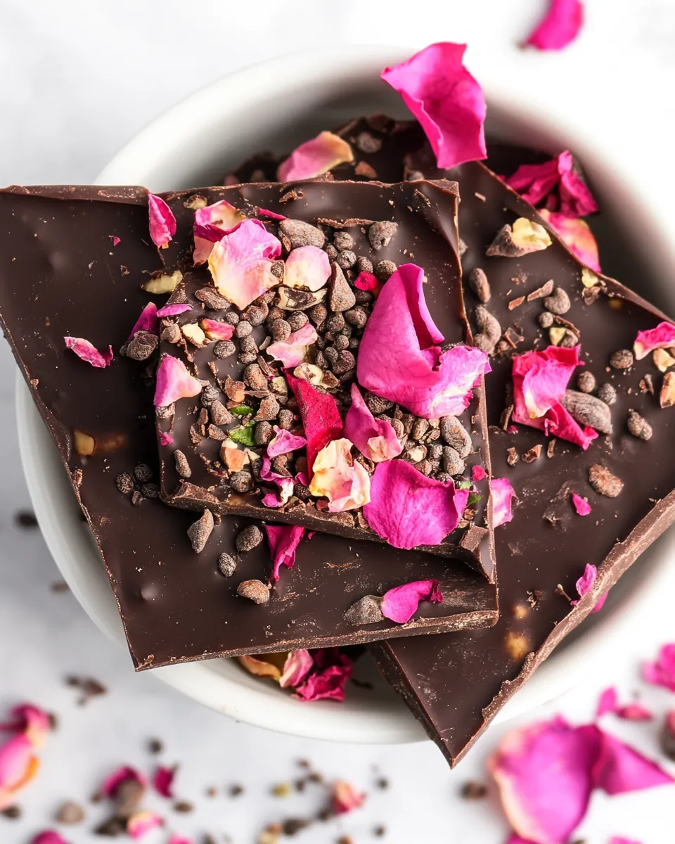 Homemade Rose and Maca Chocolate Bark Recipe photo