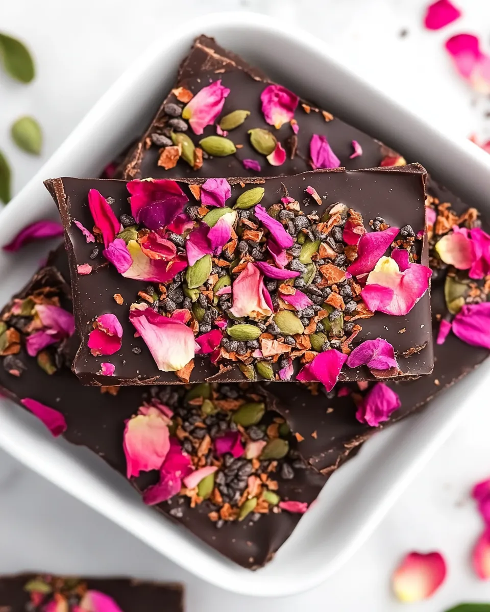 Classic Rose and Maca Chocolate Bark Recipe shot
