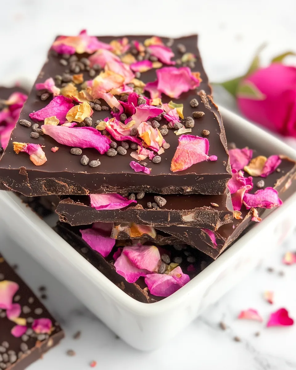 Easy Rose and Maca Chocolate Bark Recipe picture