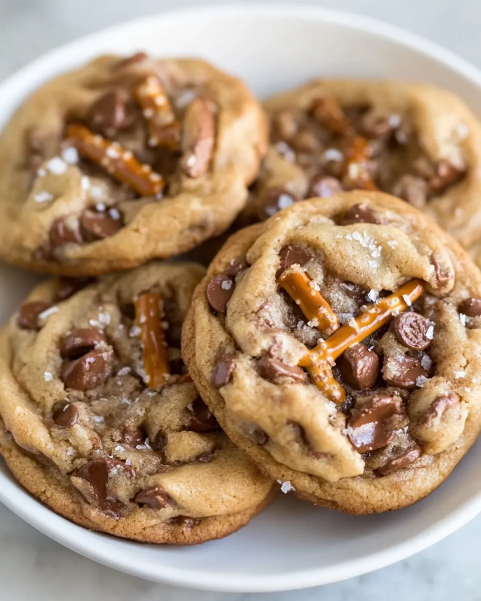 Easy Salted Pretzel and Nutella Chip Cookies recipe photo