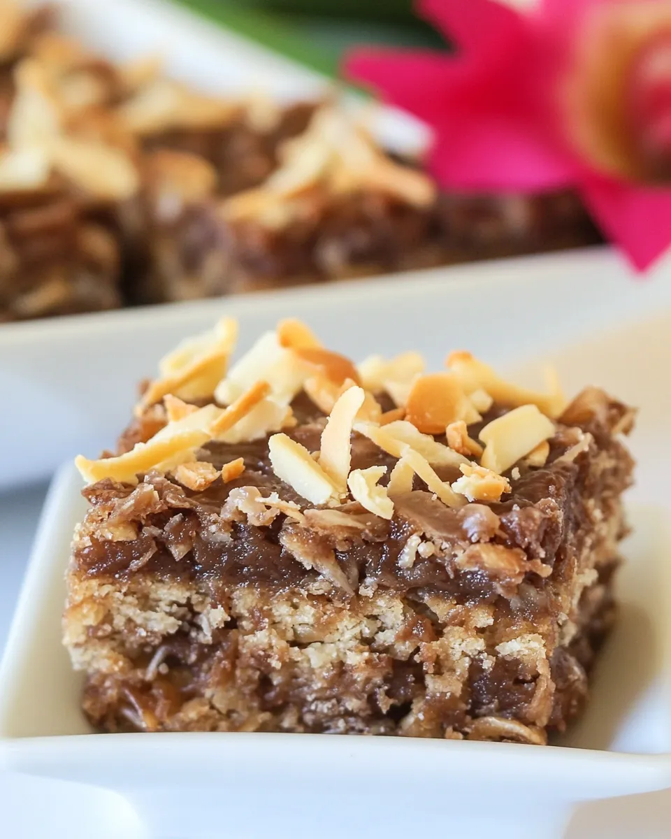 Homemade Samoa Magic Bars photo