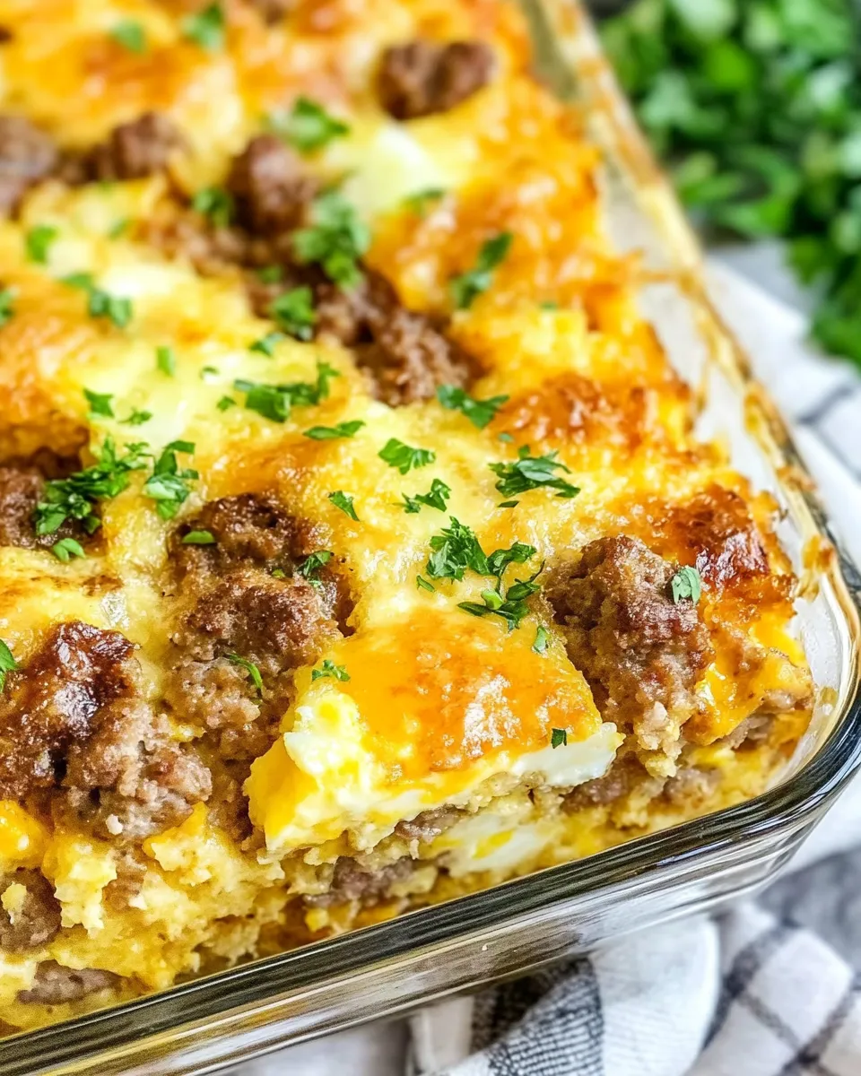 Easy Sausage Egg Breakfast Casserole recipe photo