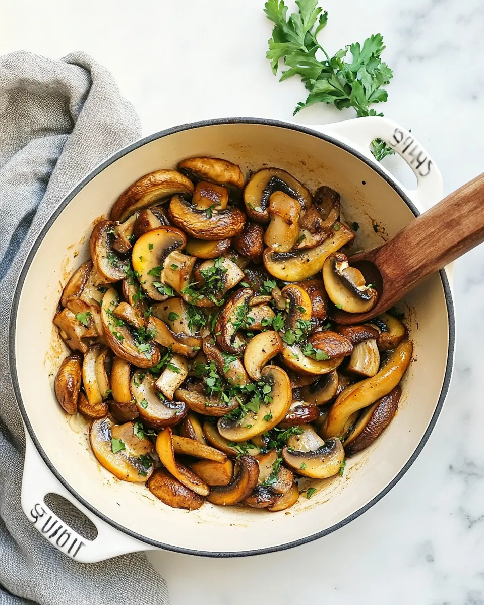 Savory Sauteed Mushrooms food shot