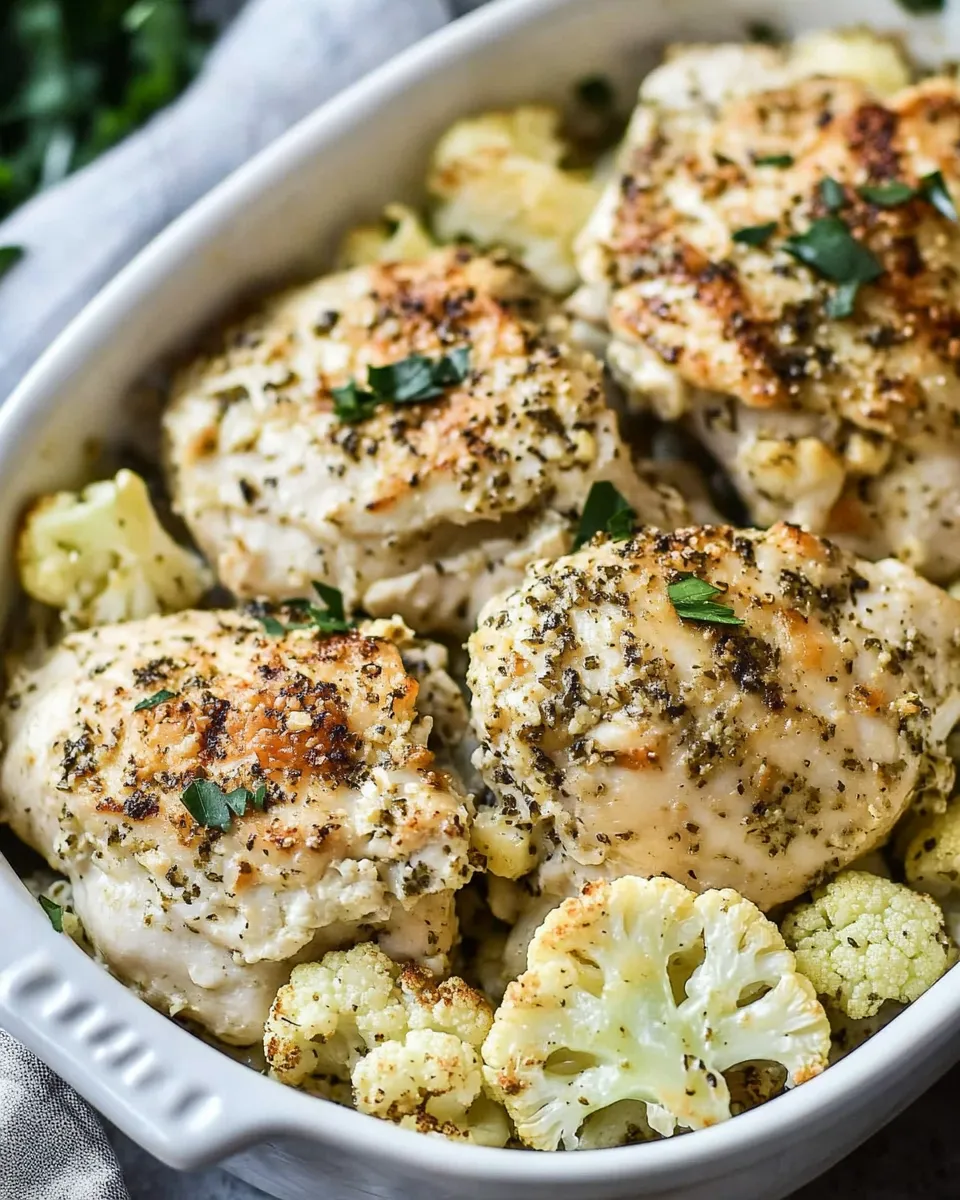 Homemade Sheet Pan Greek Chicken and Cauliflower photo