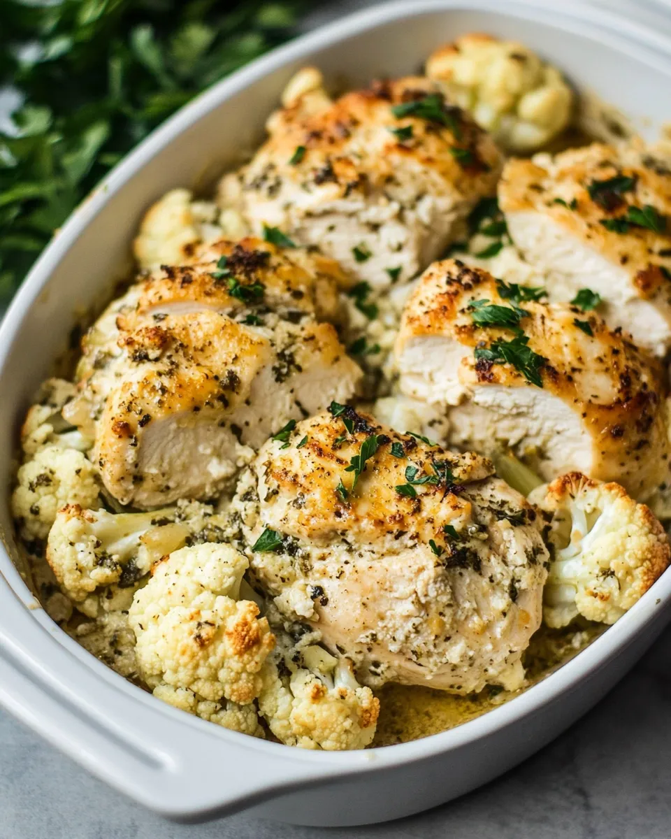 Easy Sheet Pan Greek Chicken and Cauliflower recipe photo