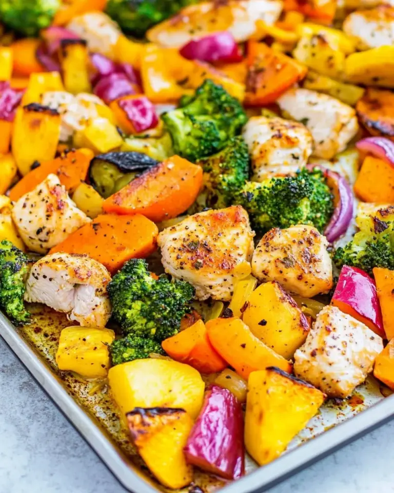Easy Sheet Pan Skinny Lemon Pepper Chicken and Vegetables photo