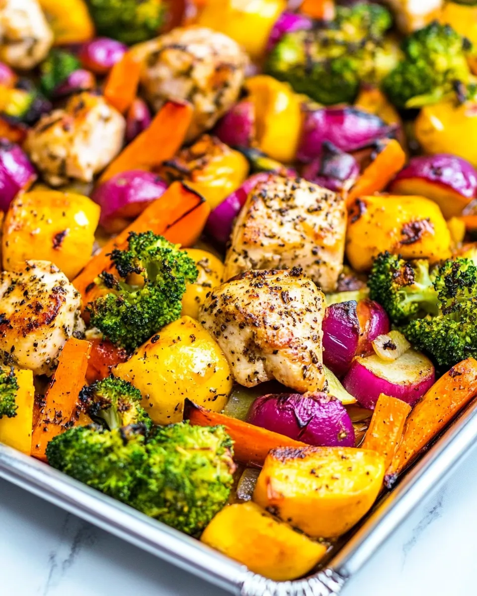Delicious Sheet Pan Skinny Lemon Pepper Chicken and Vegetables recipe photo